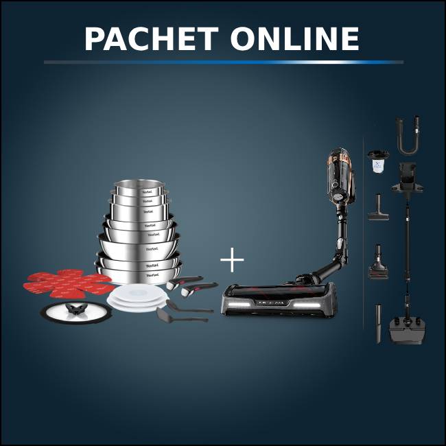 Pachet Rowenta Aspirator fără fir + Set Tefal