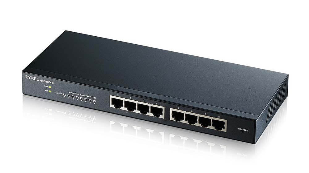 Switch Zyxel GS1900-8, 8 Porturi Gigabit Managed