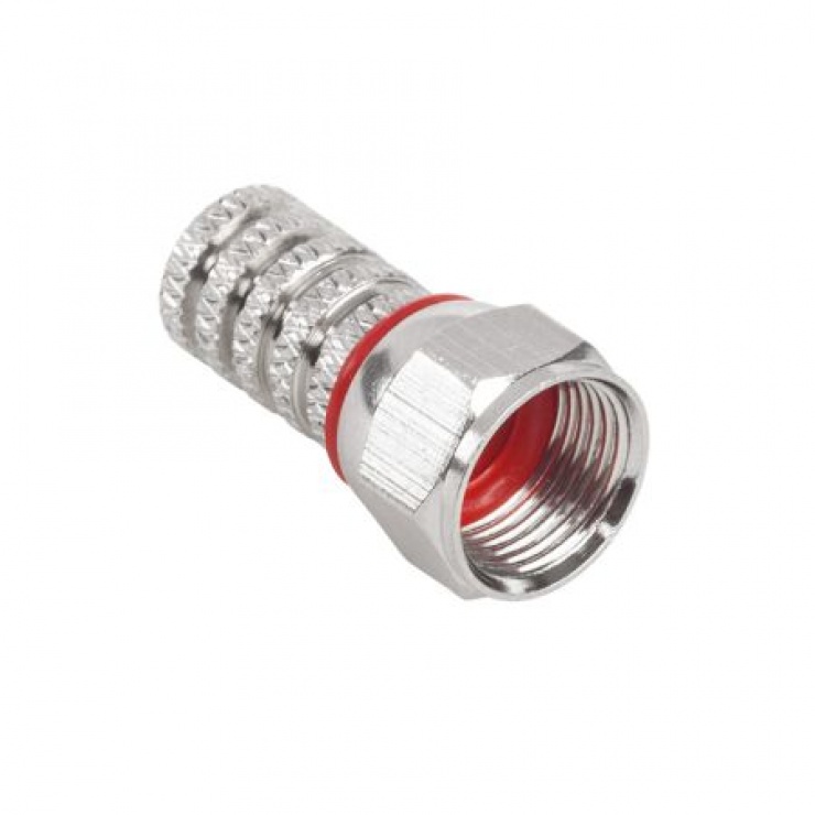 Conector F Tata RG59 Cu Garnitura Cupru OEM