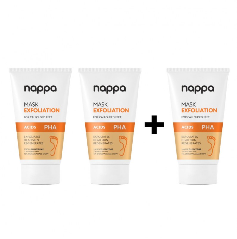 Set 2+1 Mască Exfoliantă Picioare cu PHA Nappa, 150 ml