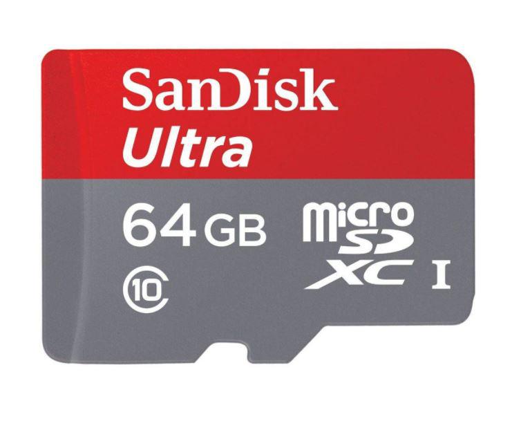Card SanDisk Ultra microSD 64GB Class 10 - 100MB/s