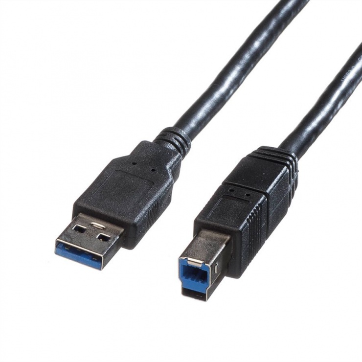 Cablu USB 3.0 A-B 0.8m Roline, 5 Gb/s