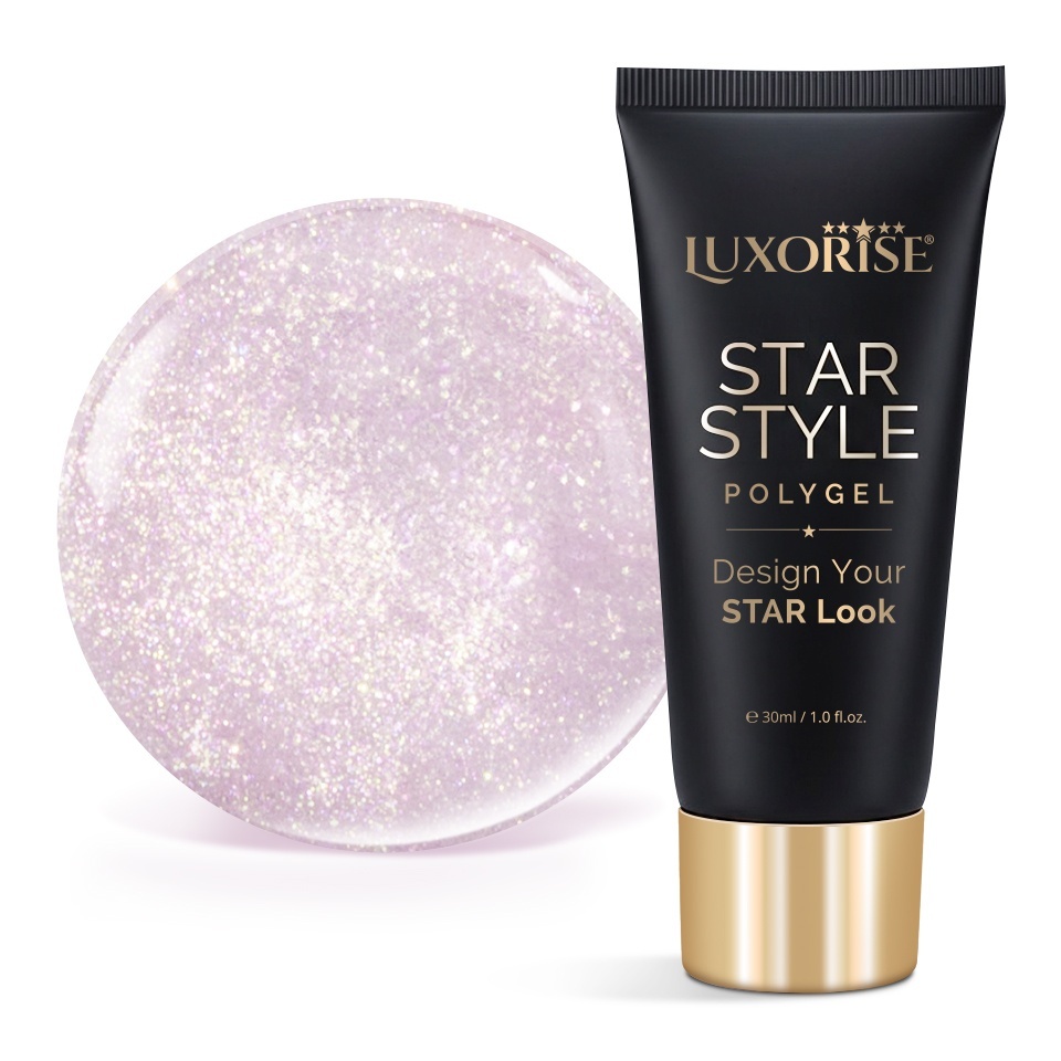 Polygel LUXORISE STAR STYLE - STAR VIBE Collection, Rose Supernova, 30ml