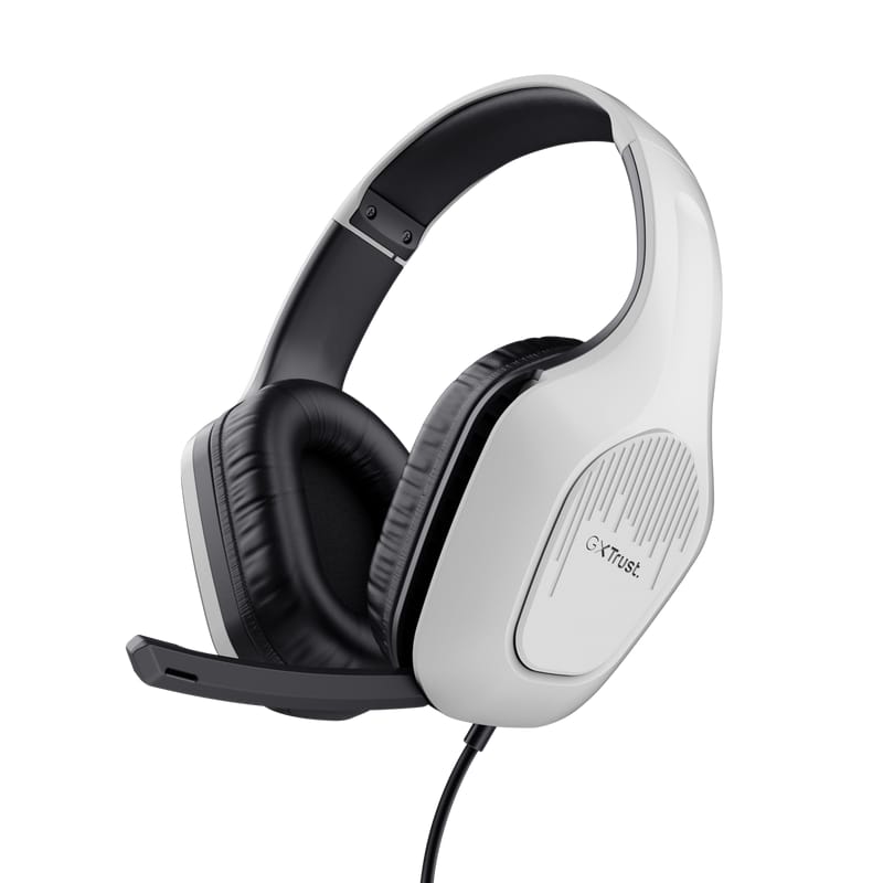 Casti Trust GXT415P Zirox cu fir, alb - Sunet Clar Premium - imagine 2