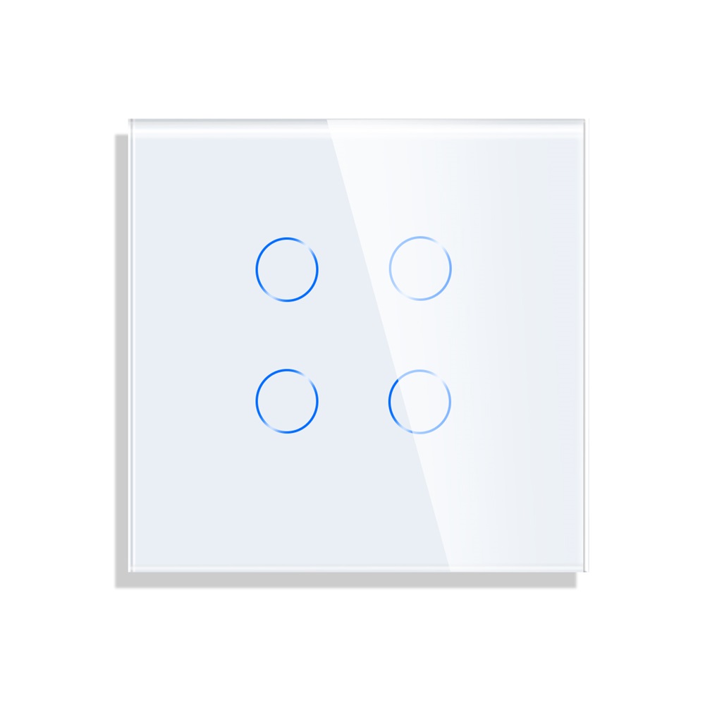 Panou Touch Sticlă Luxion, 4 Butoane, 86x86mm