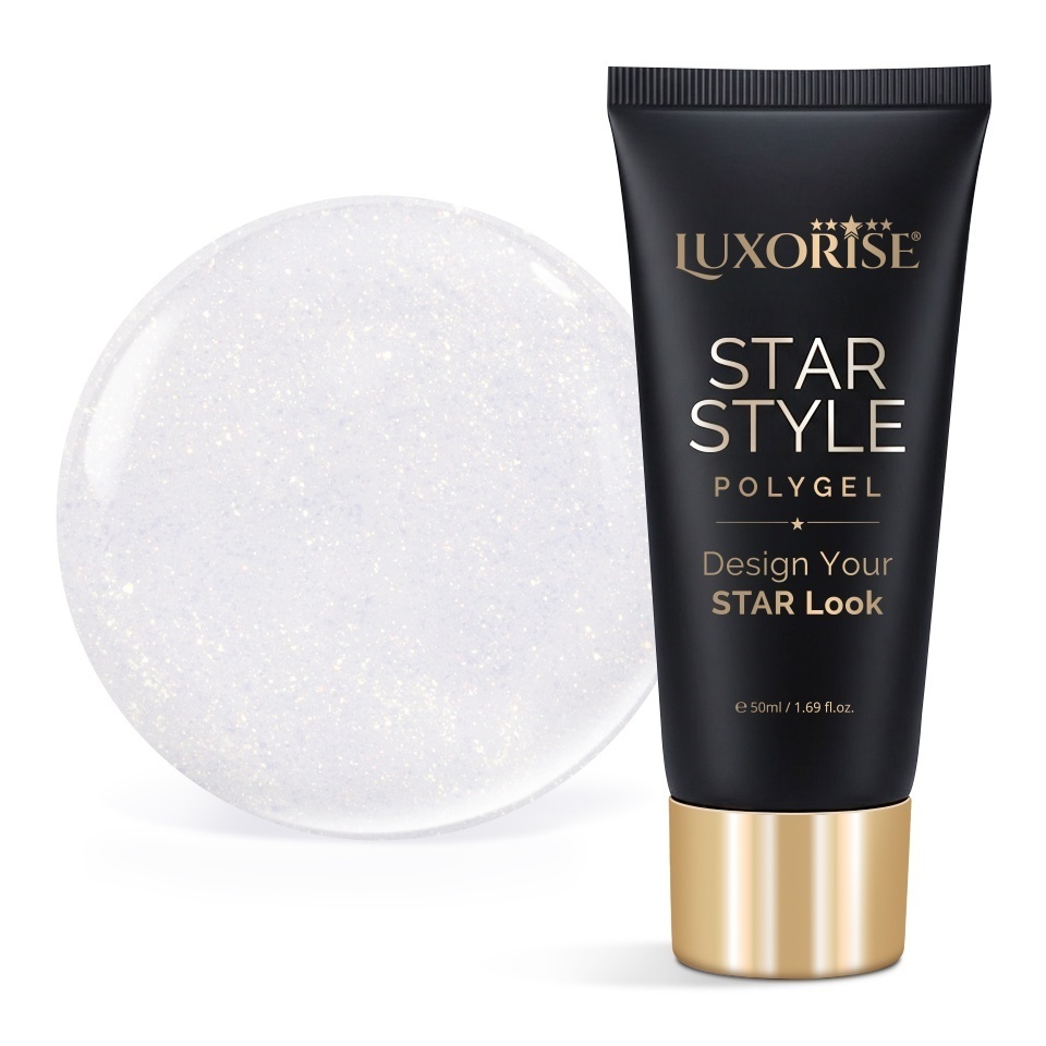 Polygel LUXORISE STAR STYLE - STAR ICON Collection, Diamond White, 50ml