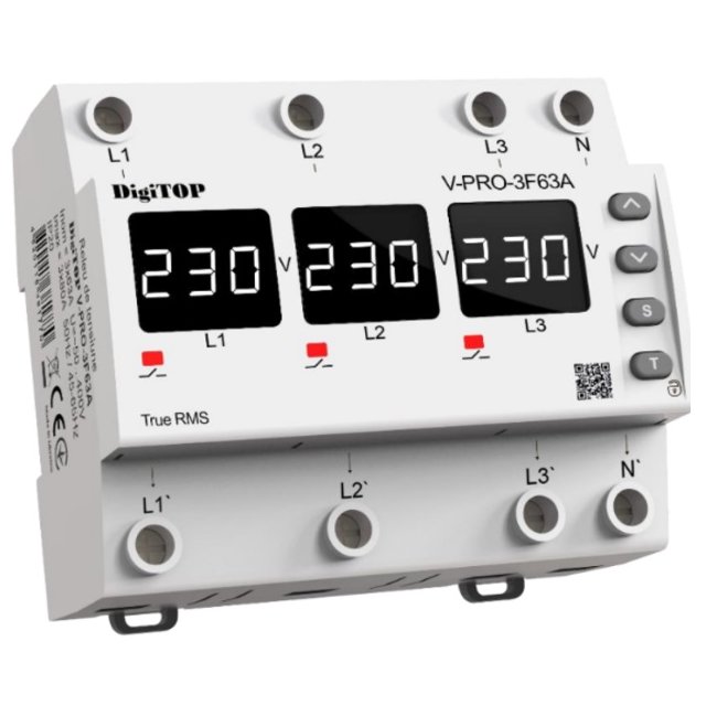 Releu Protectie Tensiune Digitop 3F63A, 63A