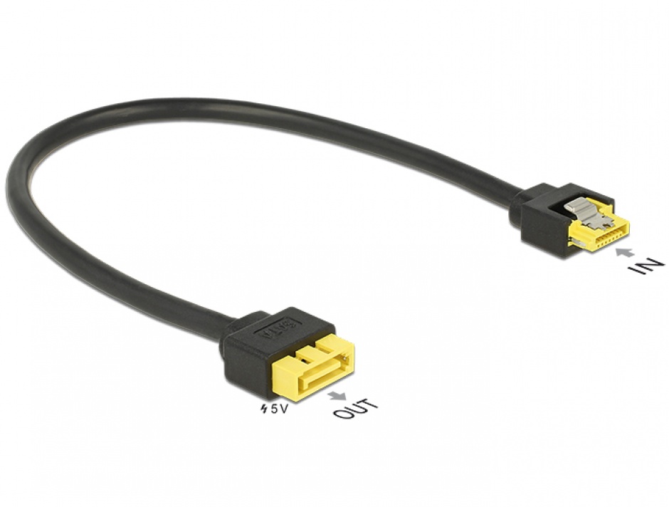 Cablu SATA 6 Gb/s la Alimentare 0.3m Delock