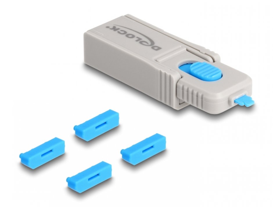 Set 4 Buc Port Blocker DisplayPort + Cheie Delock