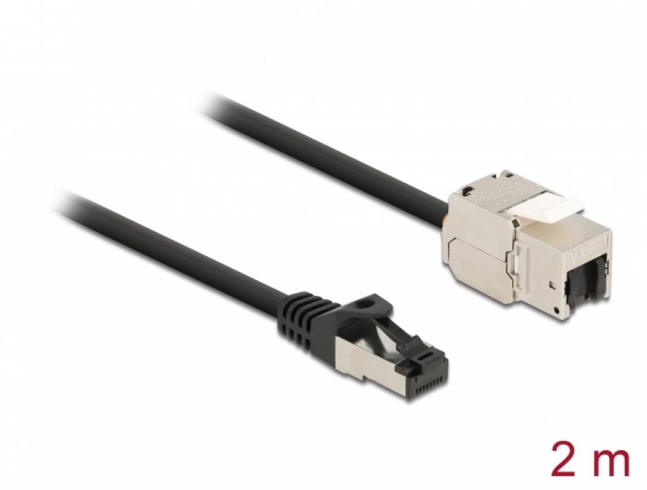 Cablu RJ45 Cat.6A S/FTP 2m Delock