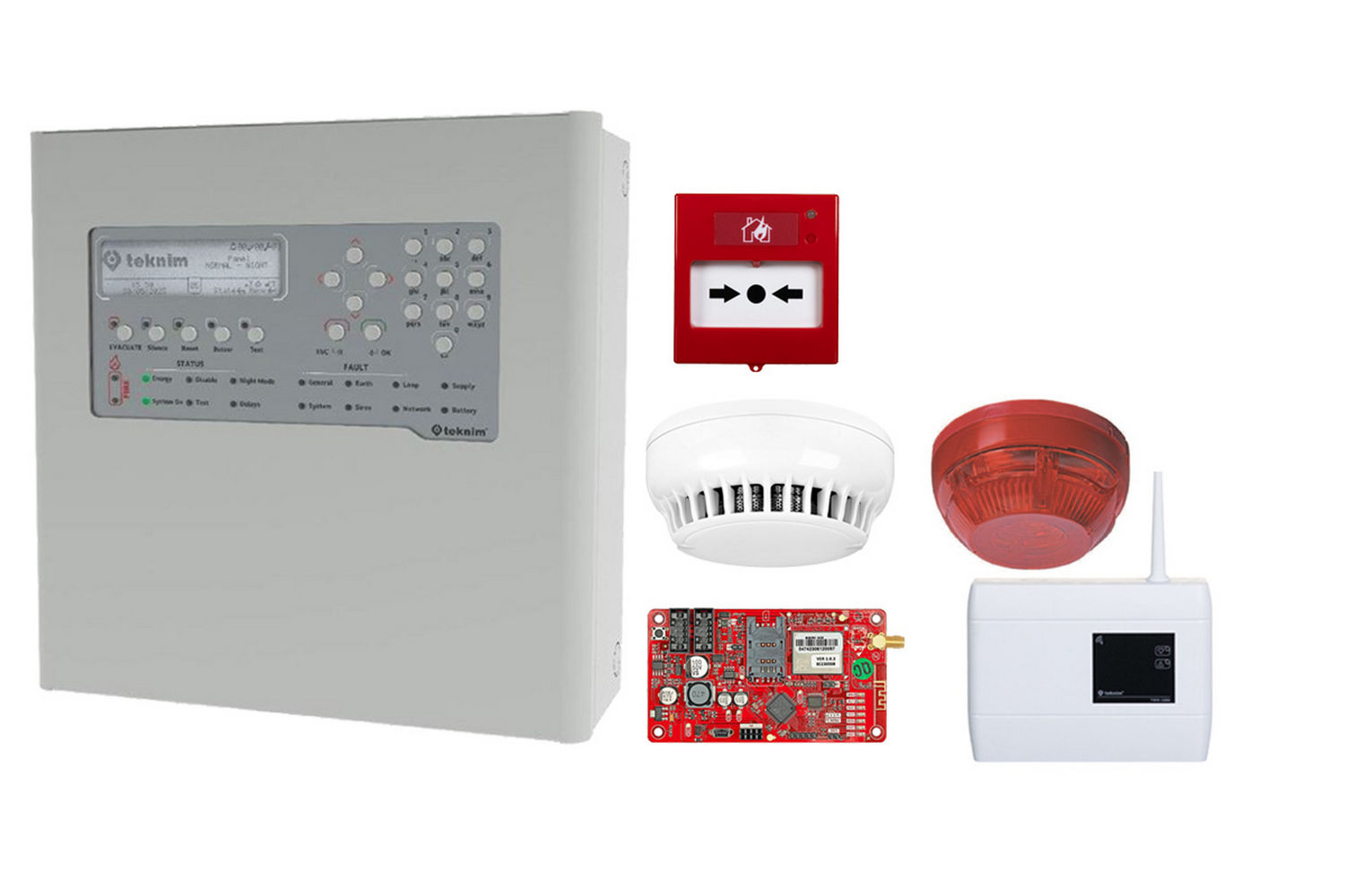 Teknim Kit Detectie Incendiu Adresabil Wireless