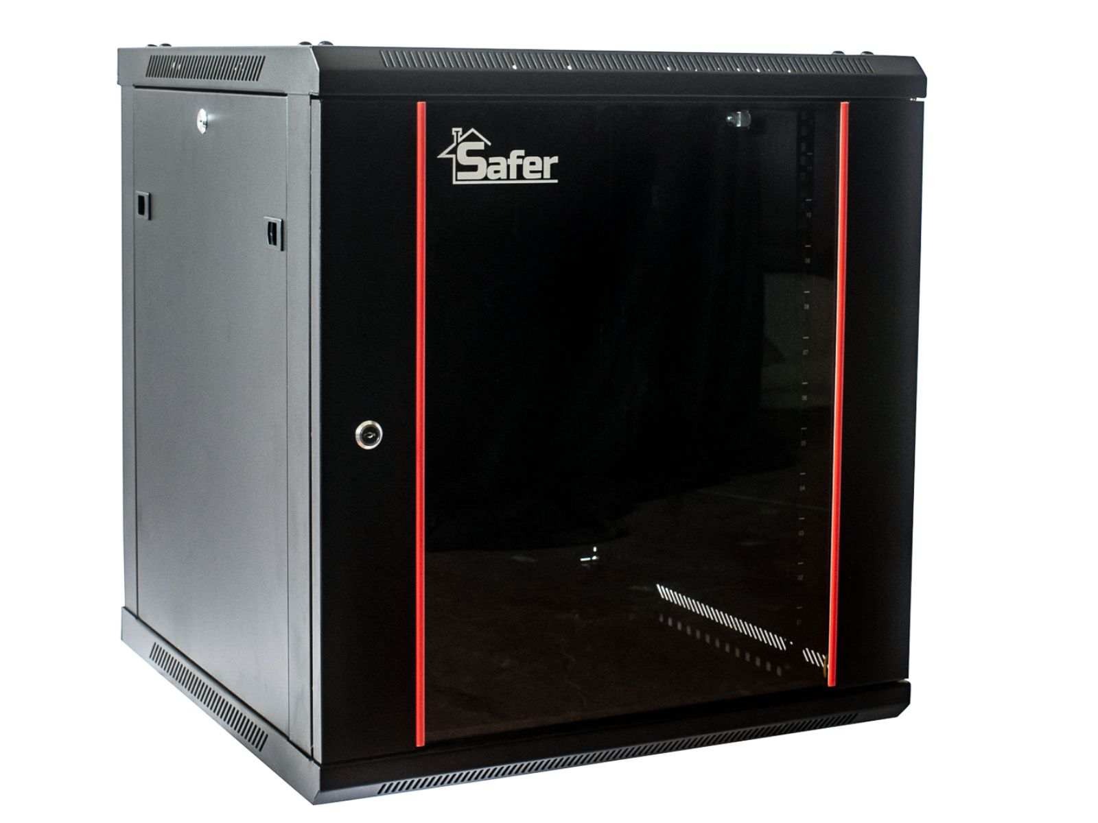 Rack Perete Safer 12U, 19", Sticlă Securizată