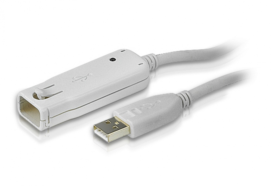 Cablu USB 2.0 Activ Aten, 12m, Alb