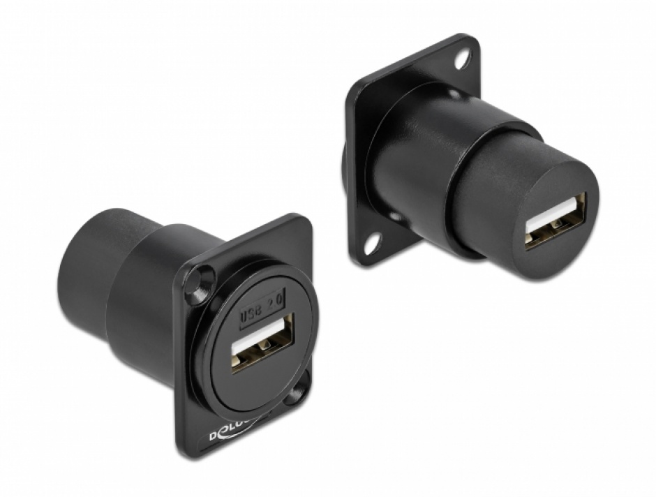 Modul USB 2.0 Delock D-Type, Negru