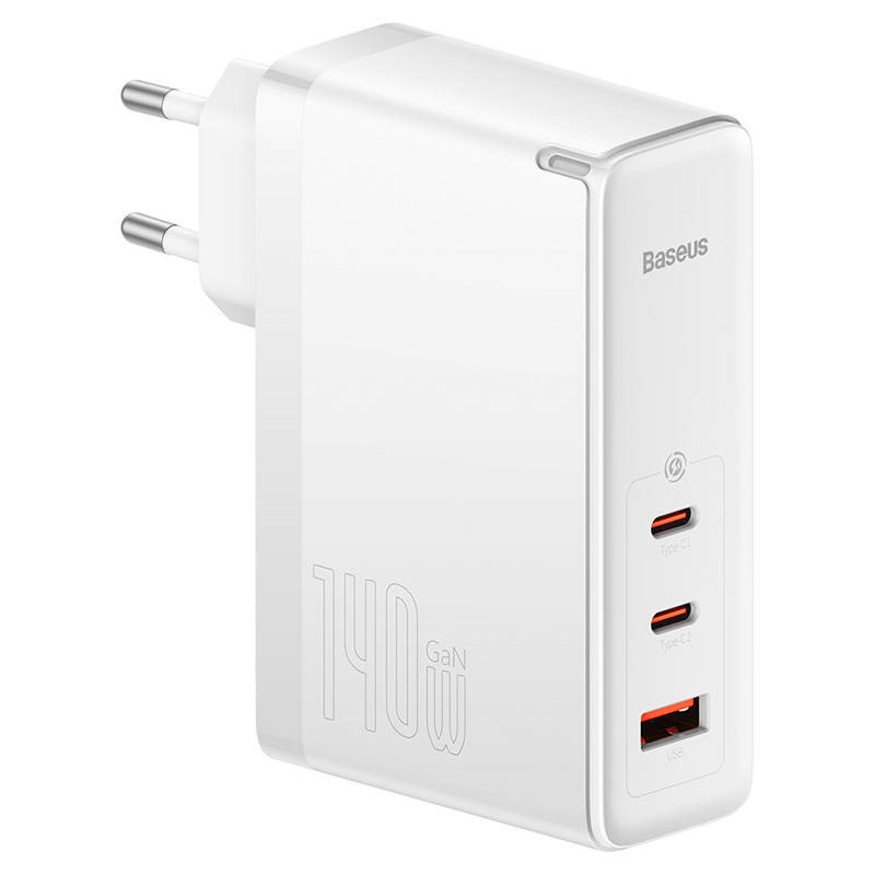 Încărcător Rețea BASEUS GaN5 Pro 140W Alb - 3 Porturi