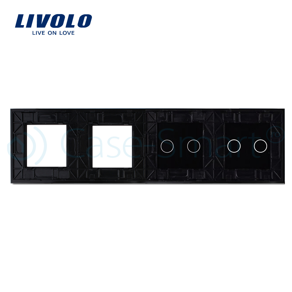 Panou Livolo Touch Sticlă 2 Prize 2 Întrerupătoare - imagine 4