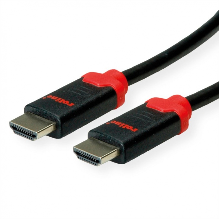 Cablu HDMI 4K 240Hz Roline, Negru/Rosu, 1m