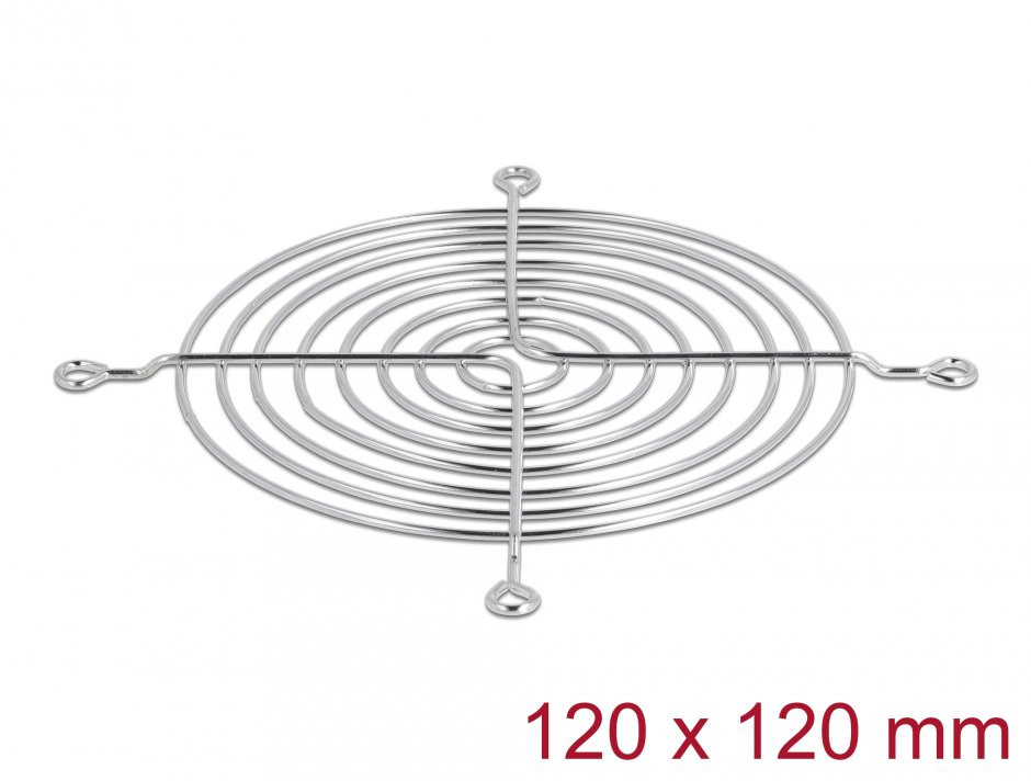 Grilaj ventilator 120 mm Delock 67308, metal argintiu