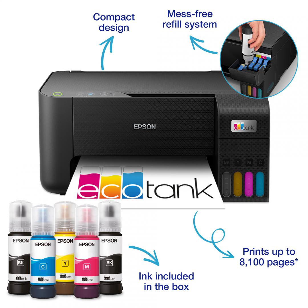 Imprimantă EPSON EcoTank L3230 CISS - 33ppm, 4500 pagini incluse - imagine 2