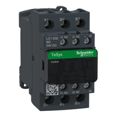 Contactor TeSys Deca Schneider LC1D32BD, 3P, 32A (AC-3), 50A (AC-1), Bobina 24V DC