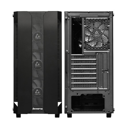Carcasă Gaming Chieftec Hunter GS-01B-OP Mid Tower ATX RGB - imagine 4