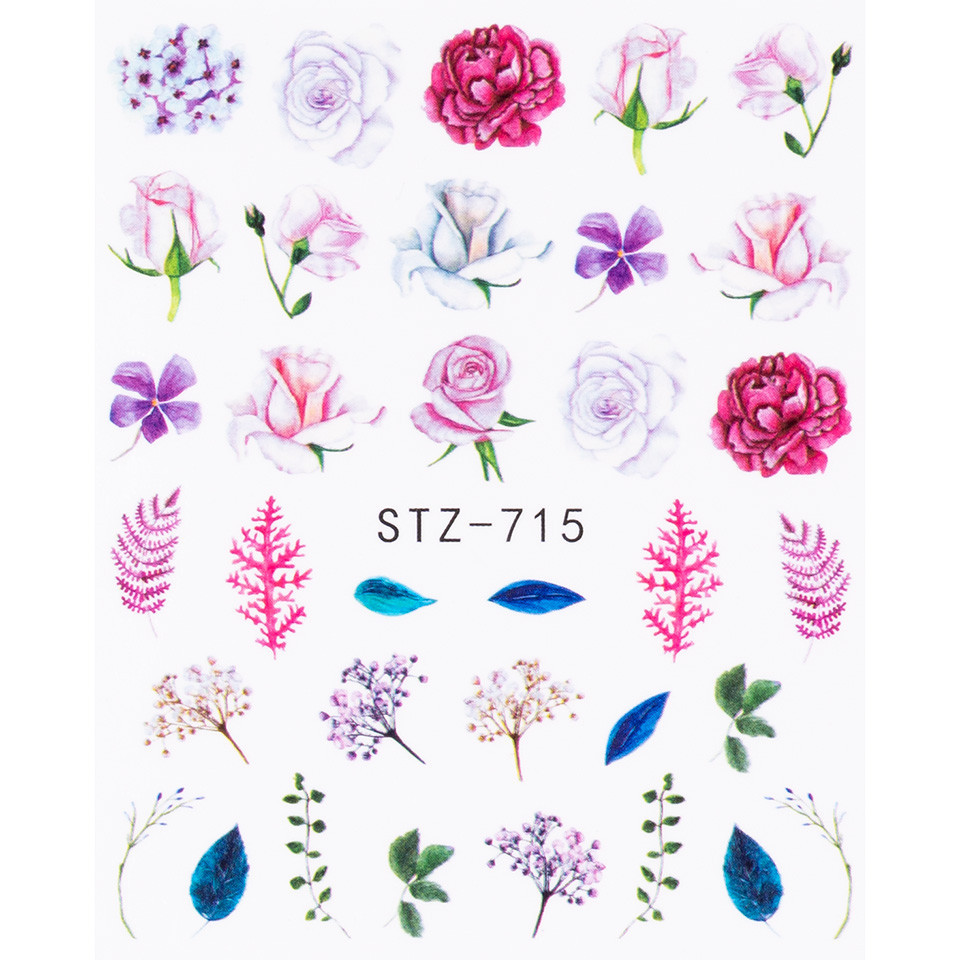 Tatuaj Unghii LUXORISE Flower Future STZ-715, Nail Art