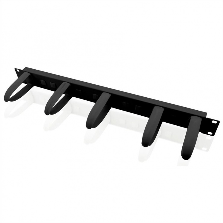 Organizator Rack 1U Value, 5 Inele, Cabluri Ordonate