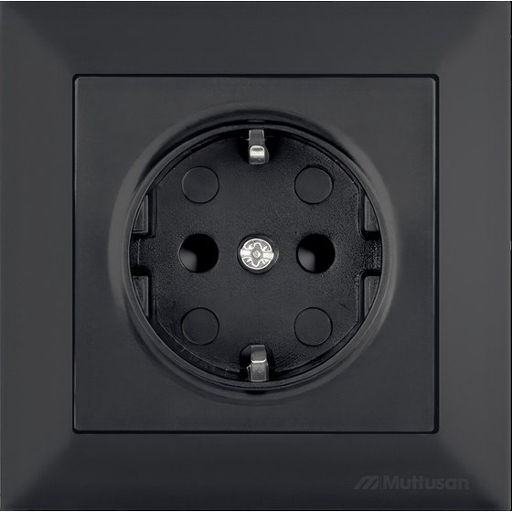 Priza Mutlusan Candela Negru Catifea, Protecție Copii