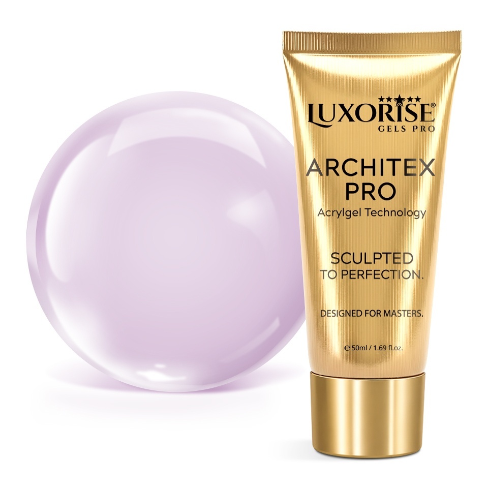 Polygel LUXORISE ARCHITEX PRO - Pure Perfection Collection, Milky Lavender, 50ml