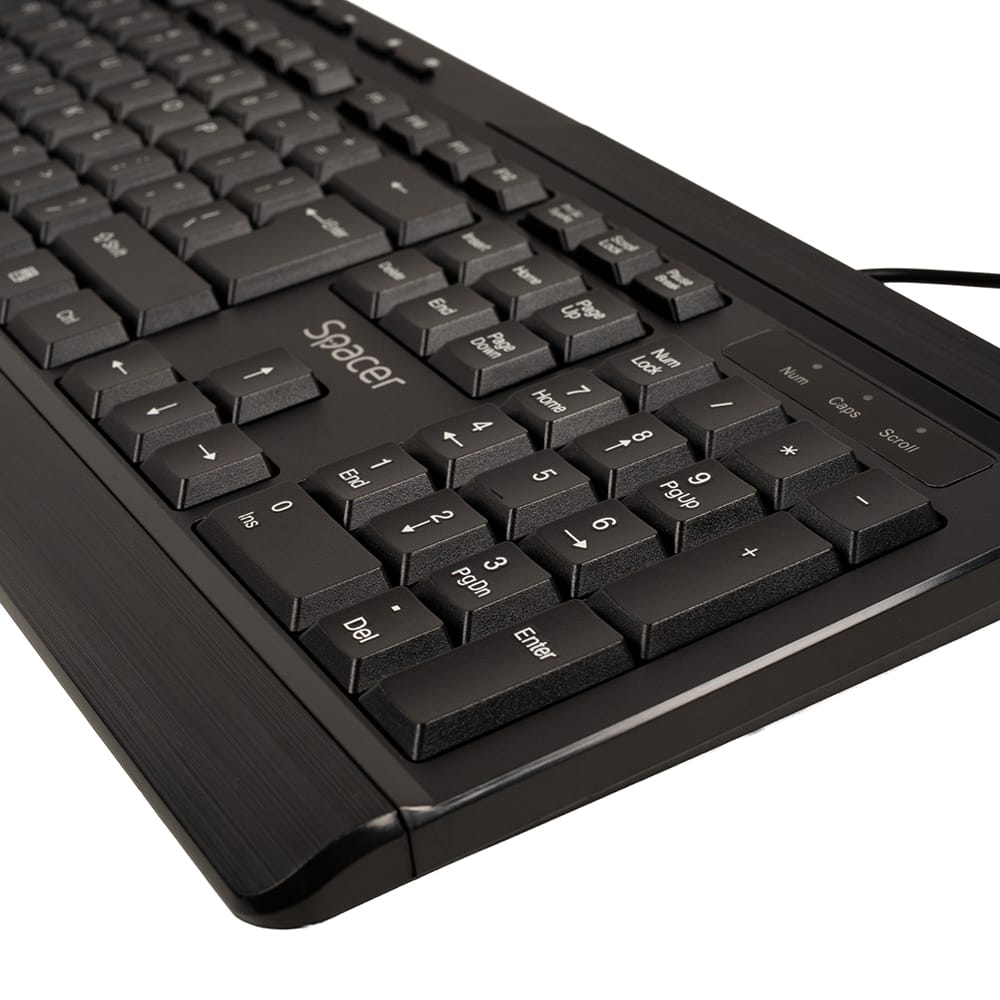 Kit Tastatura si Mouse Spacer Spaceer USB 1600dpi Negru - imagine 4