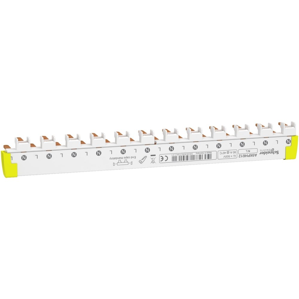 Pieptene 1L+N 12 module 80A Acti9 Schneider A9XPH612