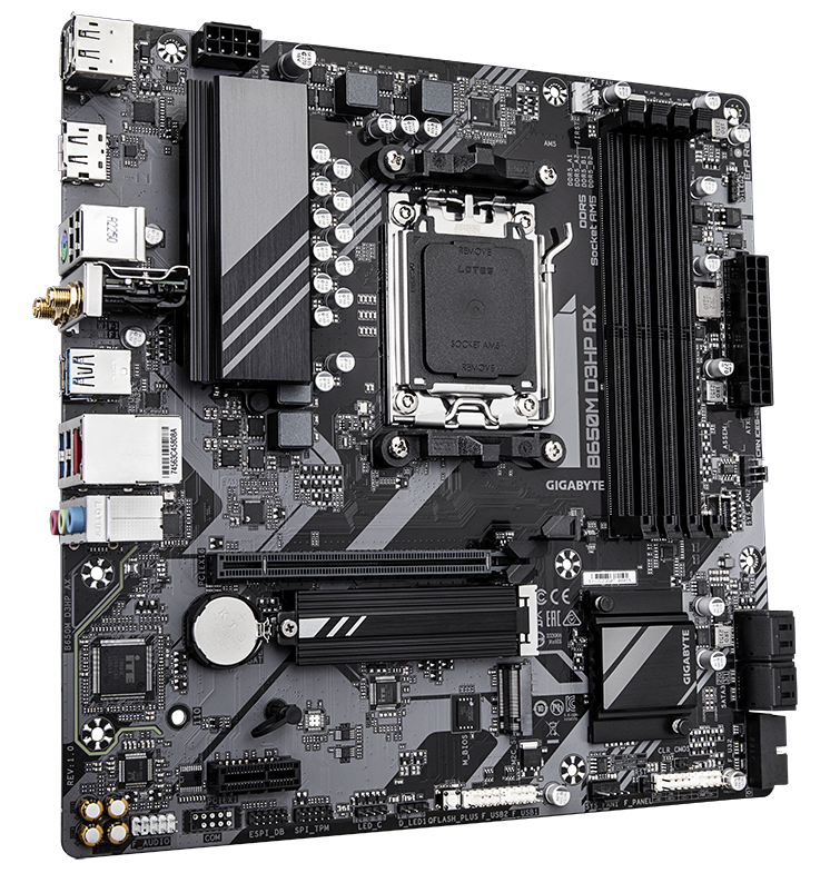 Placa de Baza GIGABYTE B650M D3HP AX AM5, DDR5, WiFi 6 - imagine 2