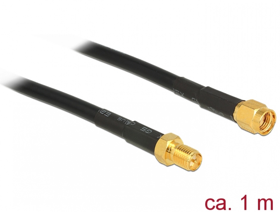 Cablu Antenă RP-SMA 1m Low Loss Delock
