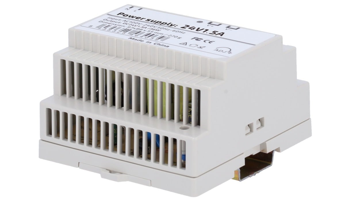 Safer SAF-24-DIN1.5 - Sursă 24V/1.5A pe Sina DIN