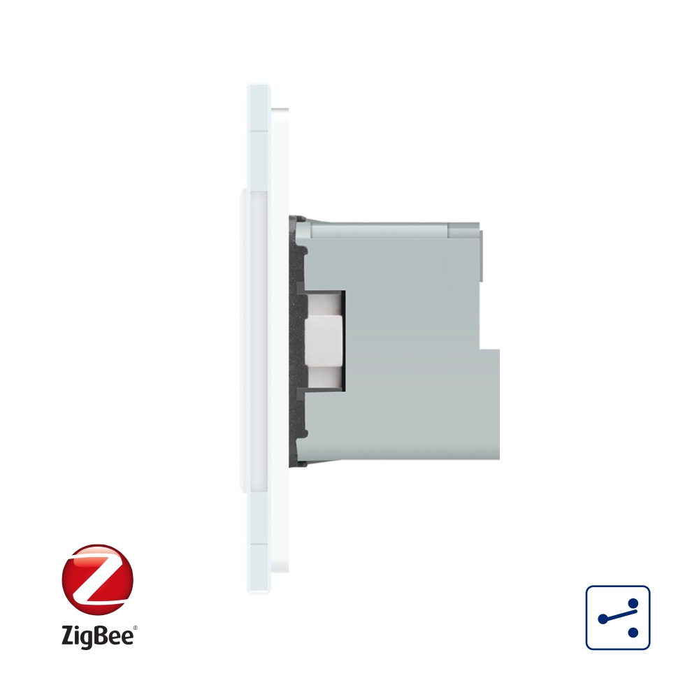 Intrerupator ZigBee Livolo cu Priza si Sticla - imagine 2