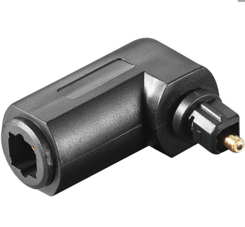 Adaptor Toslink Unghi 90° Pivotant, Negru