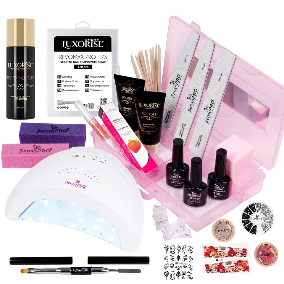 Kit PolyGel Happy Nails #07 + Lampă & Cutie Cadou - imagine 2