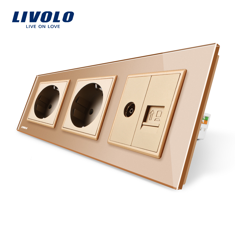 Priza Tripla Livolo Sticla: TV, Internet, 2xSchuko - imagine 18