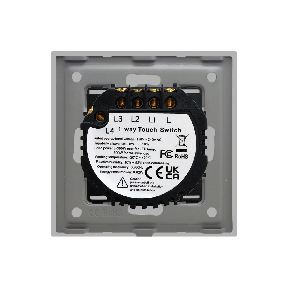 Intrerupator Cvadruplu Touch Sticla LUXION 500W - imagine 16