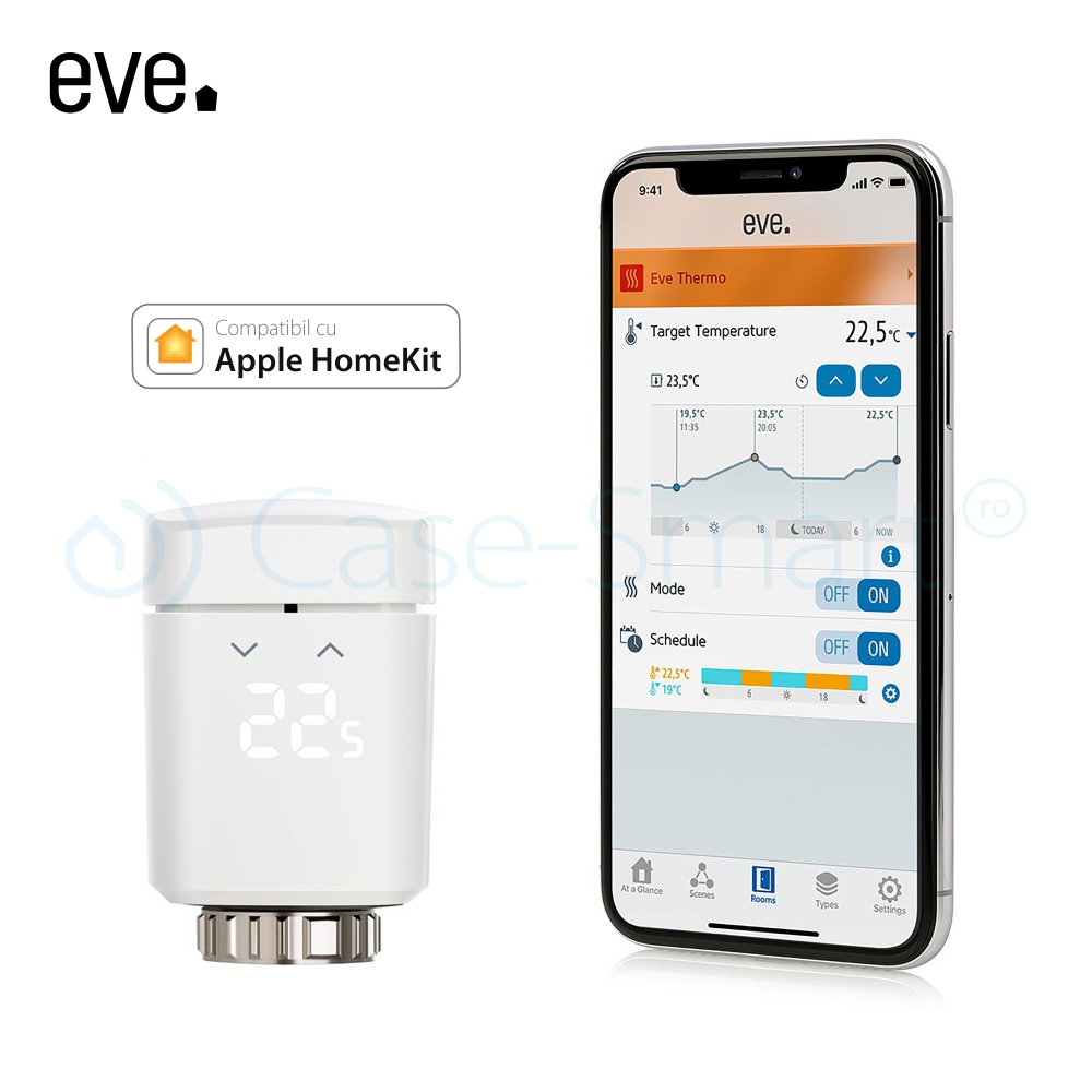 Eve Thermo - Valvă Inteligentă Apple HomeKit cu LED - imagine 3