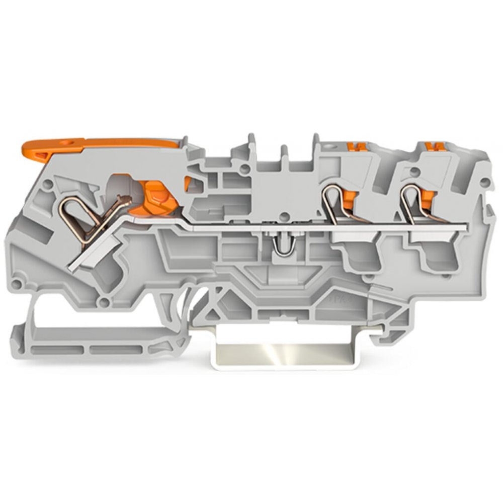 Bloc terminal 3 conductori Wago, cu maneta, 4mm