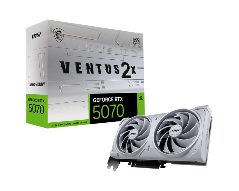 Placă Video MSI RTX 5070 VENTUS 2X OC White 12GB GDDR7