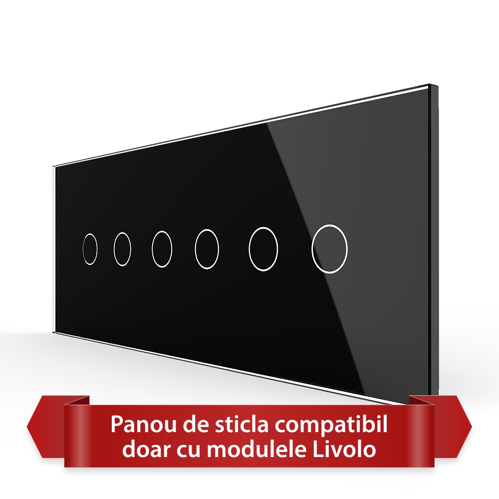 Panou Touch LIVOLO Sticla, 6 Butoane - imagine 5