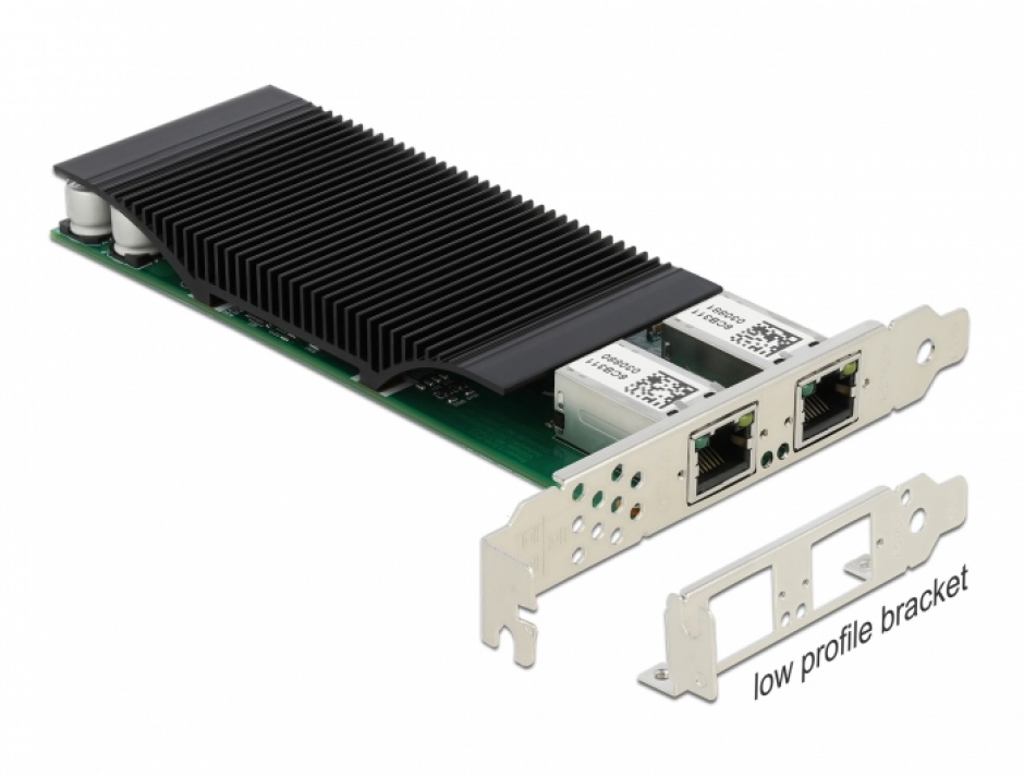 Delock 88500 PCIe x4 2x PoE+ LAN Intel i350