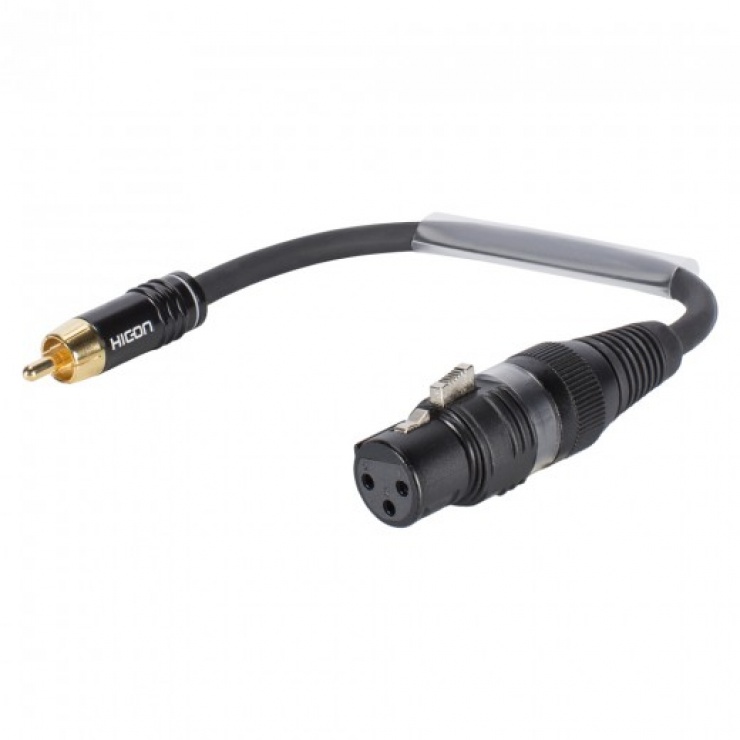Adaptor RCA la XLR Hicon, 0.15m, Semnal Puri