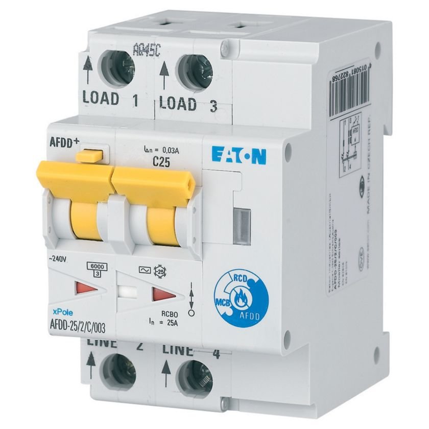 Eaton AFDD 25A 2P 30mA Detectie Arc