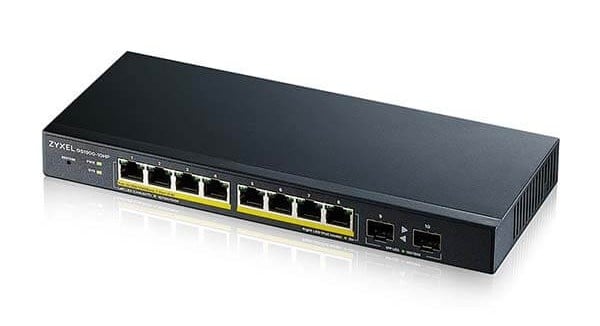 Switch Zyxel GS1900-10HP, 8 porturi PoE+ 77W, 2x SFP