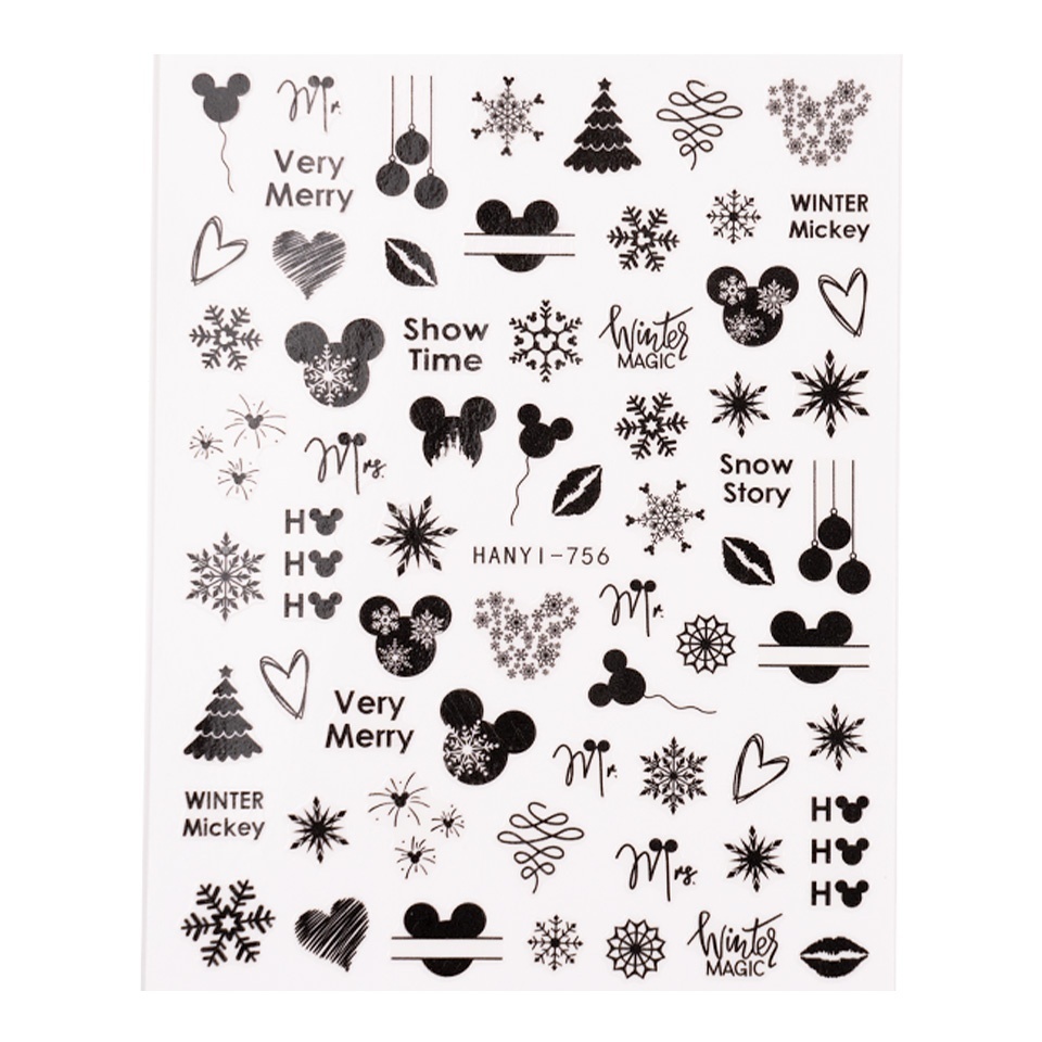 Abtibild Unghii SensoPRO Snow Story - Design Simplu
