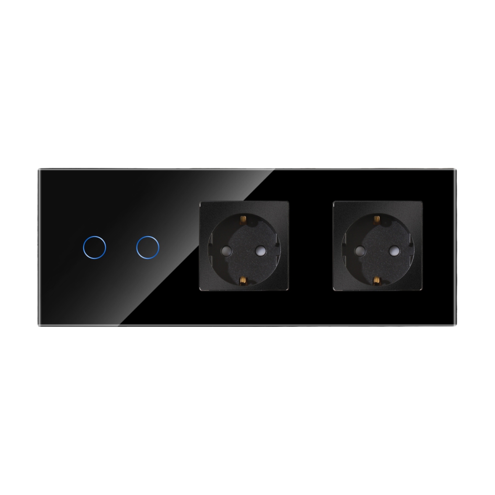 Intrerupator Dublu + 2 Prize Sticla Luxion - imagine 6