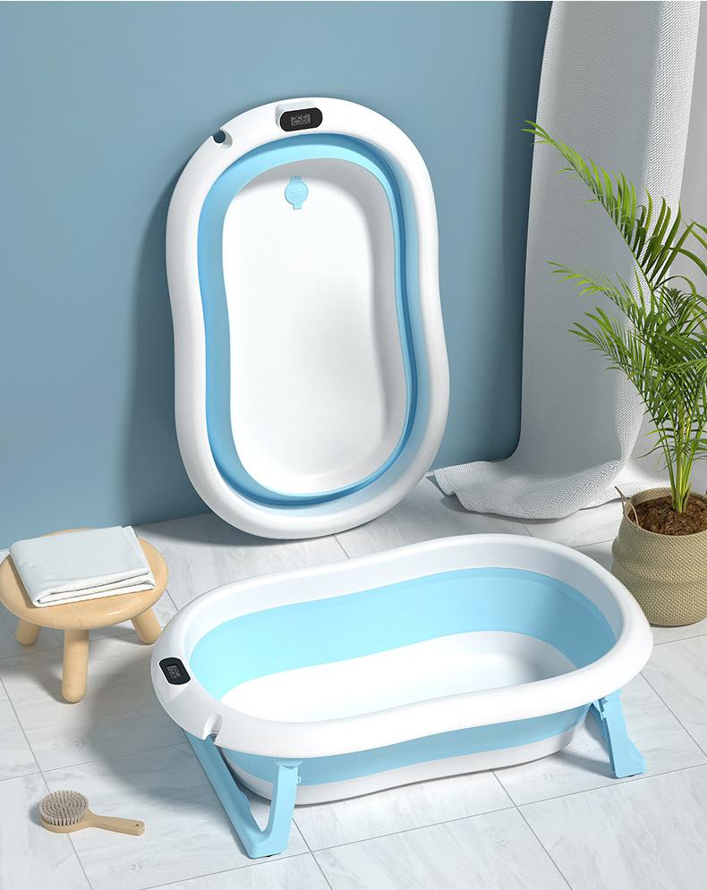 Cădiță Bebeluși Pliabilă cu Termometru Digital | U-Grow - imagine 2